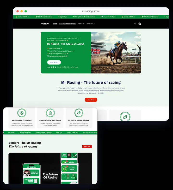 MR Racing website by TechGenix IT